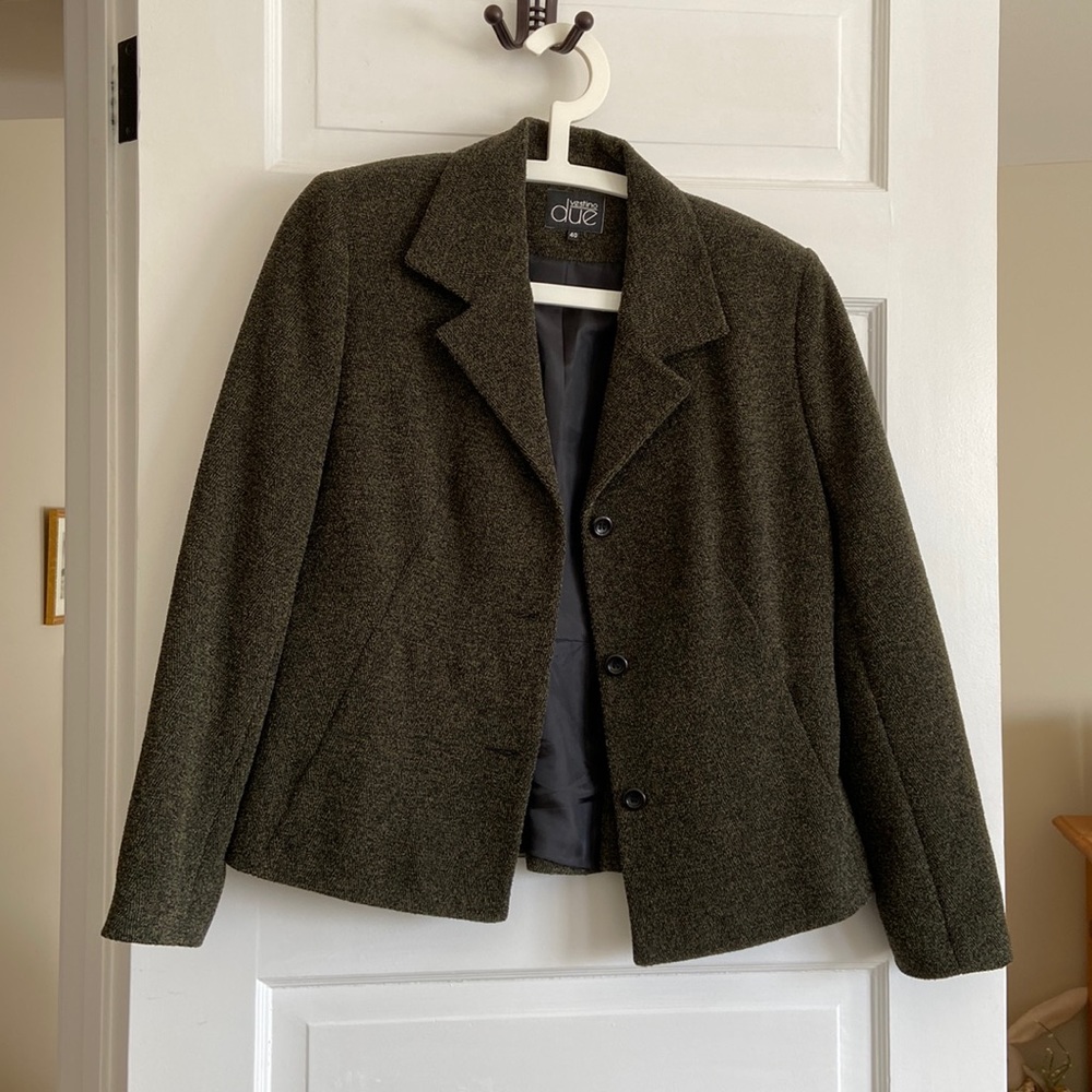 Vintage green and black blazer